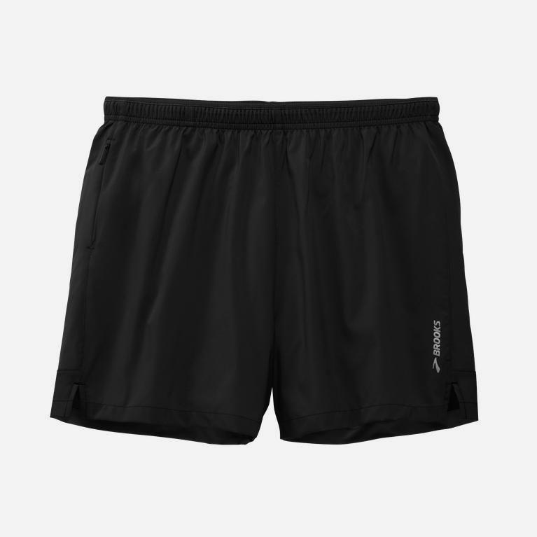 Brooks Go-To 5 NZ - Men's Running Shorts - Black (67821-HKEZ)